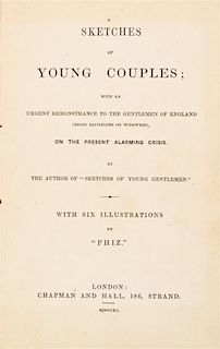 DICKENS, CHARLES. Sketches of Young Couples. London, 1840. First edition, early issue.