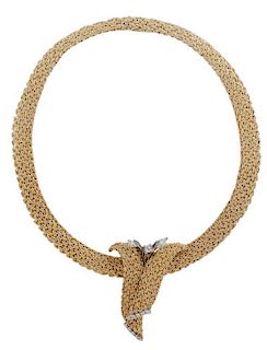 14 Karat Gold Collar Necklace and