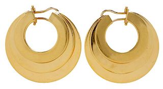18 Karat Yellow Gold Earrings