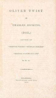 DICKENS, CHARLES. Two American editions including Barnaby Rudge, 1842, and Oliver Twist, 1851.