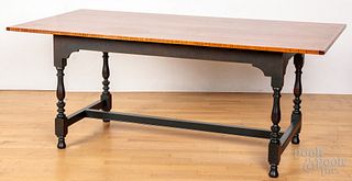 D.R. Dimes tiger maple dining table