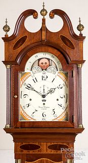 Sligh Federal style mahogany tall case clock