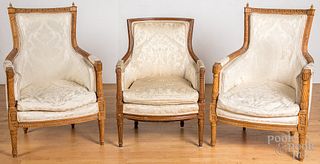 Three Italian armchairs.