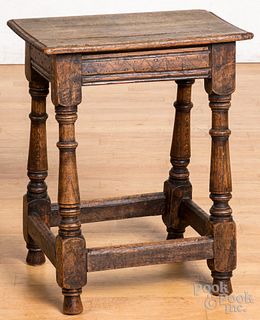 George I style oak joint stool