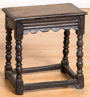 George I oak joint stool