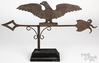Sheet iron eagle weathervane, early 20th c.