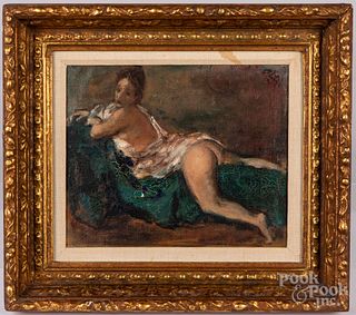 Robert J. Phillips, oil titled Romantic Nude