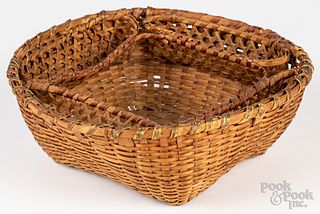 Shaker splint sewing basket, 19th c.