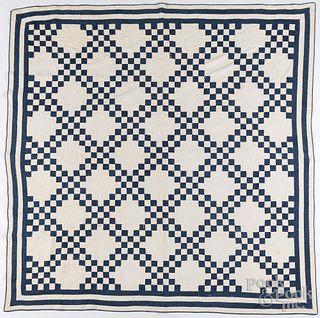 Irish chain patchwork quilt, early 20th c.
