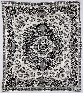 Jacquard coverlet, dated 1840