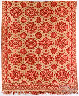 Somerset County, New Jersey Jacquard coverlet