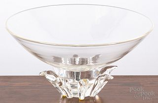 Large Steuben crystal glass bowl
