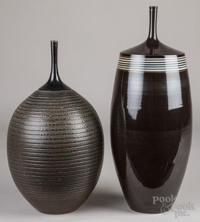 Two Stephen Merritt pottery vessels