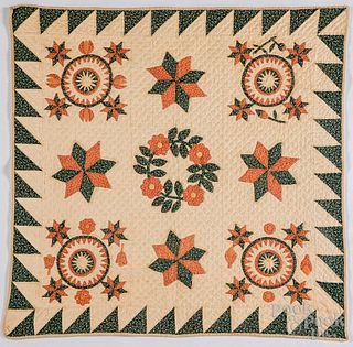 Pennsylvania appliqué cradle quilt, 19th c.