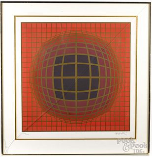 Victor Vasarely, signed limited edition serigraph