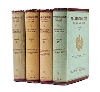 * CHURCHILL, SIR WINSTON. Marlborough. His Life and Times. London, (1933-1938). 4 vols. First editions.
