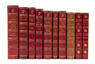 * CHURCHILL, SIR WINSTON. A group of 10 vols. bound by Sangorski and Riviere.