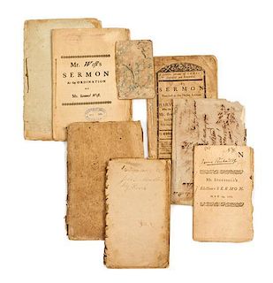 (EARLY AMERICAN IMPRINT) A group of 8 (in 5 folders).