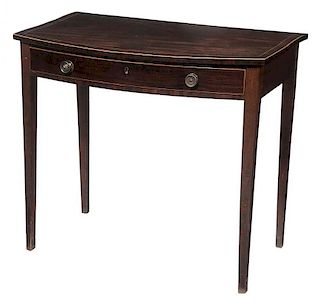 Federal Inlaid Bow-Front Writing Table