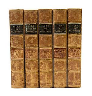 * (WASHINGTON, GEORGE) IRVING, WASHINGTON. Life of George Washington. NY, 1859. 5 vols.