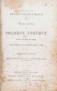 NORTHUP, SOLOMON. Twelve Years a Slave. Auburn, 1853. First edition.