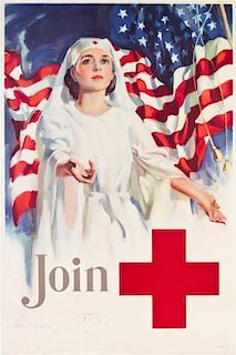 (WWI POSTERS) A group of six WWI Red Cross posters.