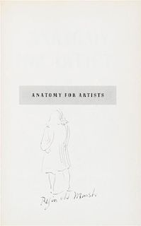 MARSH, REGINALD. Anatomy for Artists. New York, (1945). First edition. Signed by March with original ink drawing.