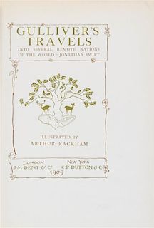 (RACKHAM, ARTHUR) SWIFT, JONATHAN. Gulliver's Travels. London and New York, 1909. Illustrated by Arthur Rackham. Limited.