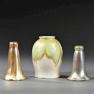 Three Tiffany Studios Favrile Glass Shades