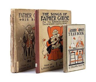 * (OZ) BAUM, L. FRANK. Father Goose, His Book. Chic, (1900). 1st ed., 2nd prnt. W/Father Goose's Year Book, (1900). 1st ed. and