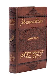 * (CLEMENS, SAMUEL) TWAIN, MARK. the tragedy of Pudd'nhead Wilson. Hartford, 1894. First ed., first issue.