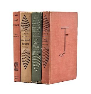FARRELL, JAMES. A group of four inscribed first editions.