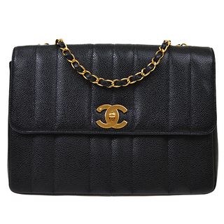 CHANEL Mademoiselle Classic Single Flap Medium Shoulder Bag 3542886 Caviar