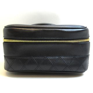 Chanel Bicolore Vanity Bag Pouch Black Ladies