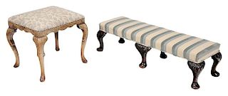 Chippendale Style Six-Legged Bench,