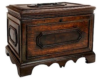 Paneled Oak Apothecary Box