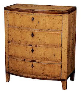 Classical Bow-Front Chest of Drawers