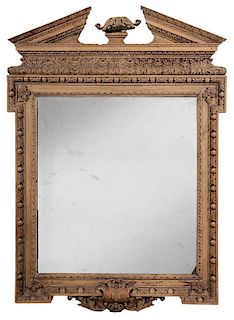Chippendale Carved Pine Mirror