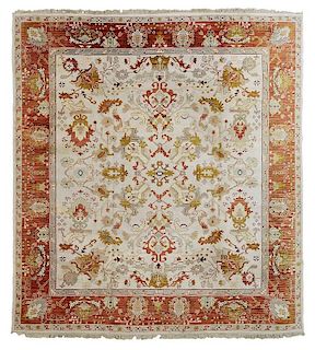 Ivory Field Oushak Style Carpet