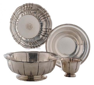 Four Sterling Bowls