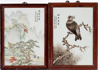CHINESE PORCELAIN PLAQUES TWO