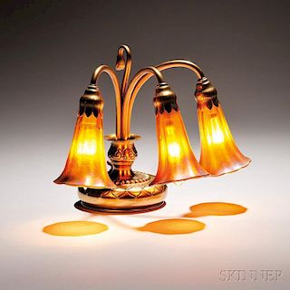 Tiffany Studios Three-light Desk Lamp
