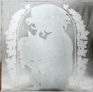 ETCHED GLASS PANEL