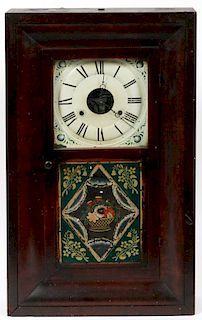 SETH THOMAS MAHOGANY WALL CLOCK C. 1840