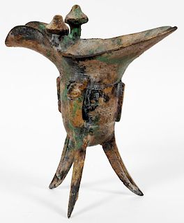 CHINESE BRONZE LIBATION CUP