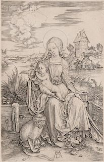 Albrecht Dürer (German, 1471-1528)      The Virgin and Child with Monkey