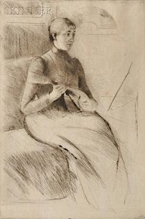 Mary Cassatt (American, 1844-1926)      The Mandoline Player (Joueuse de mandoline)