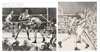 Joseph Webster Golinkin (American, 1896-1977)      Two Boxing Scenes:  The Man-Killer   (Dempsey vs. Tunney)