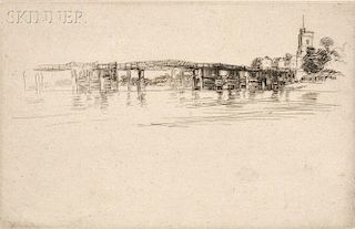 James Abbott McNeill Whistler (American, 1834-1903)      The Little Putney No. 1