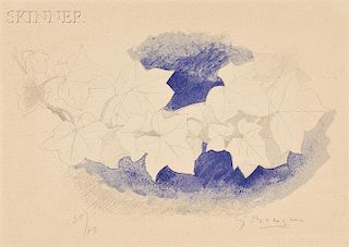 After Georges Braque (French, 1882-1963)      Le lierre sur fond bleu